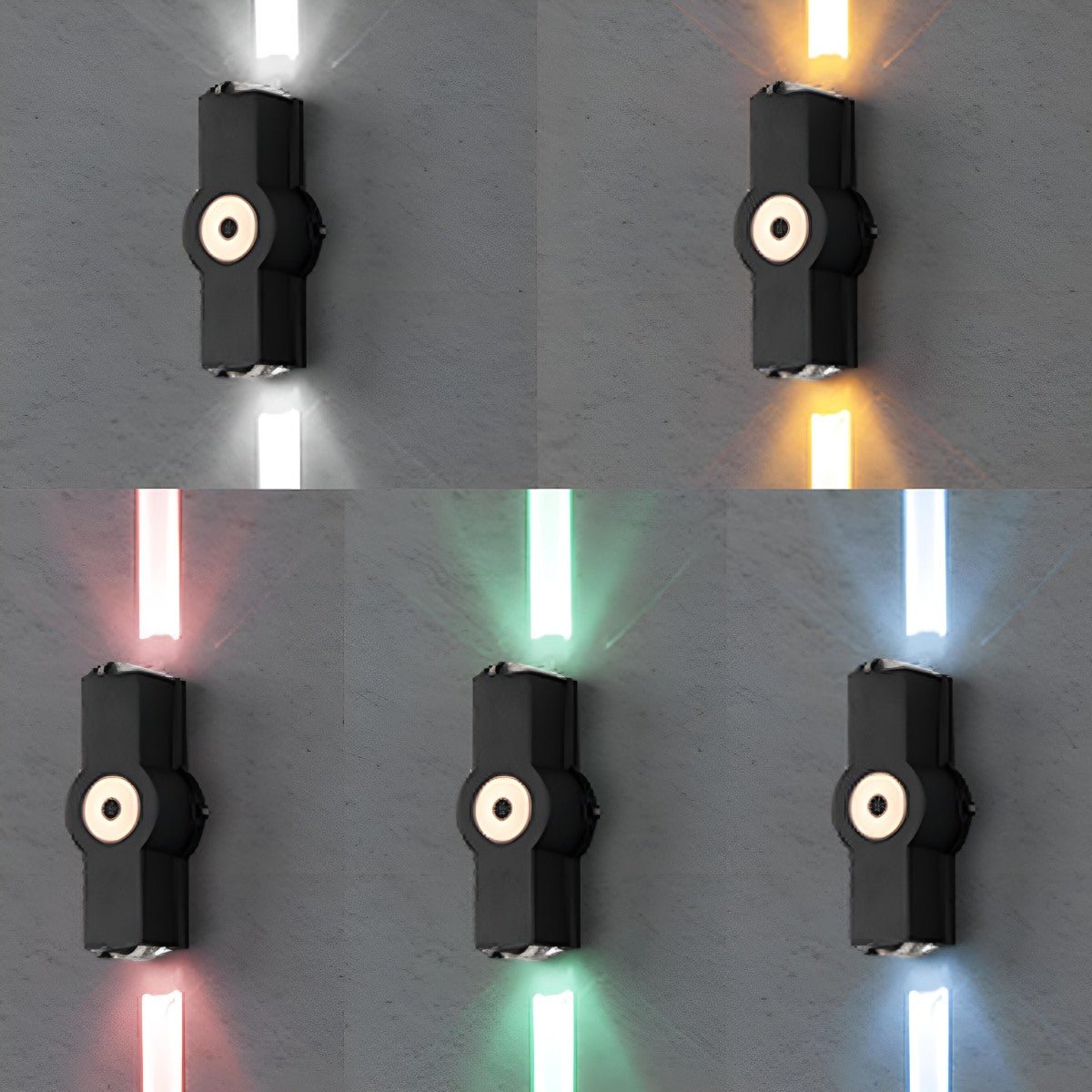 Modern Waterproof Black Outdoor LED Wall Lights Spotlights