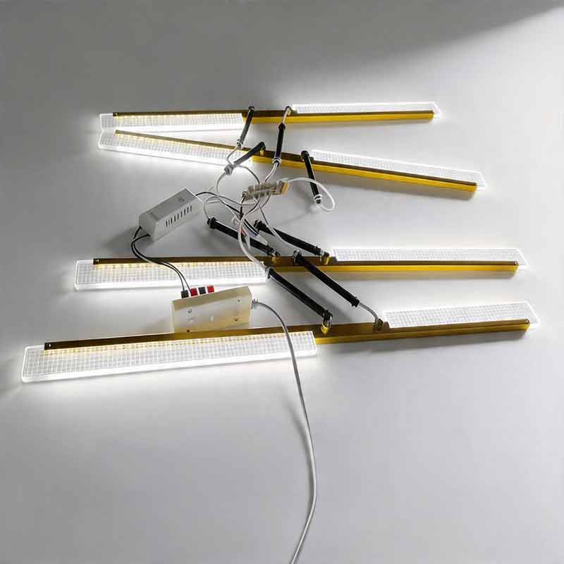 Gold Cross Ceiling Light Exquisite Metal LED Flat Light
