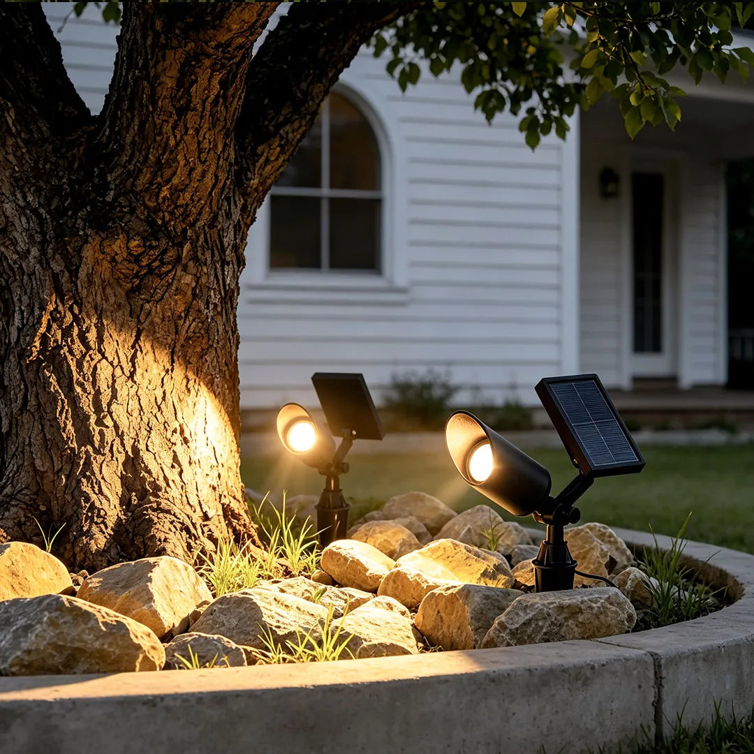 Solar Spotlight for Trees Outdoor Courtyard Lawn Landscape Light