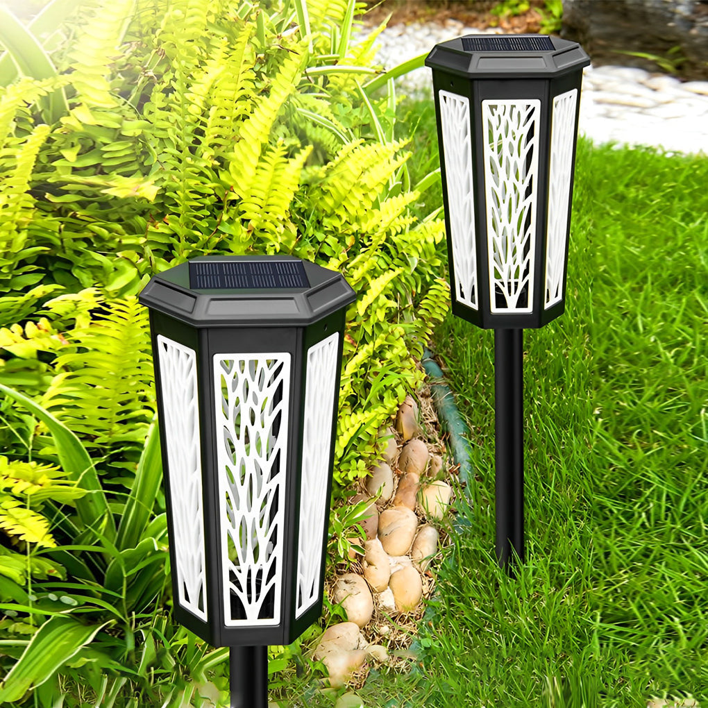 Solar Stake Light Patterned Shadow Pathway Landscape Light