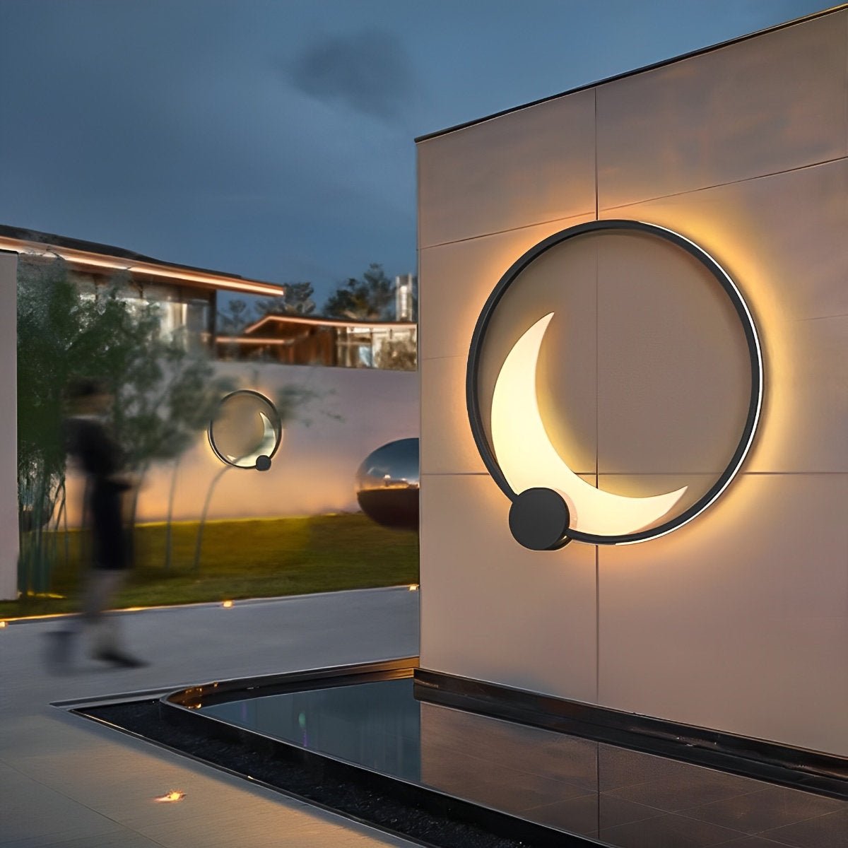 Waterproof Moon Outdoor Wall Sconces