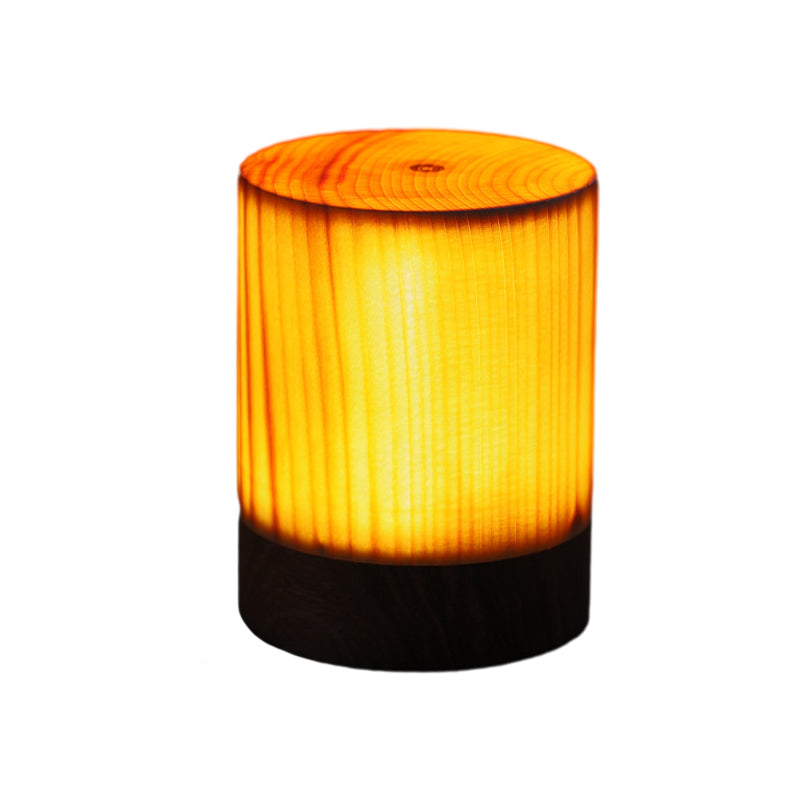Square Wood Lamp Modern LED Cube Wood Grain Decorative Lamp