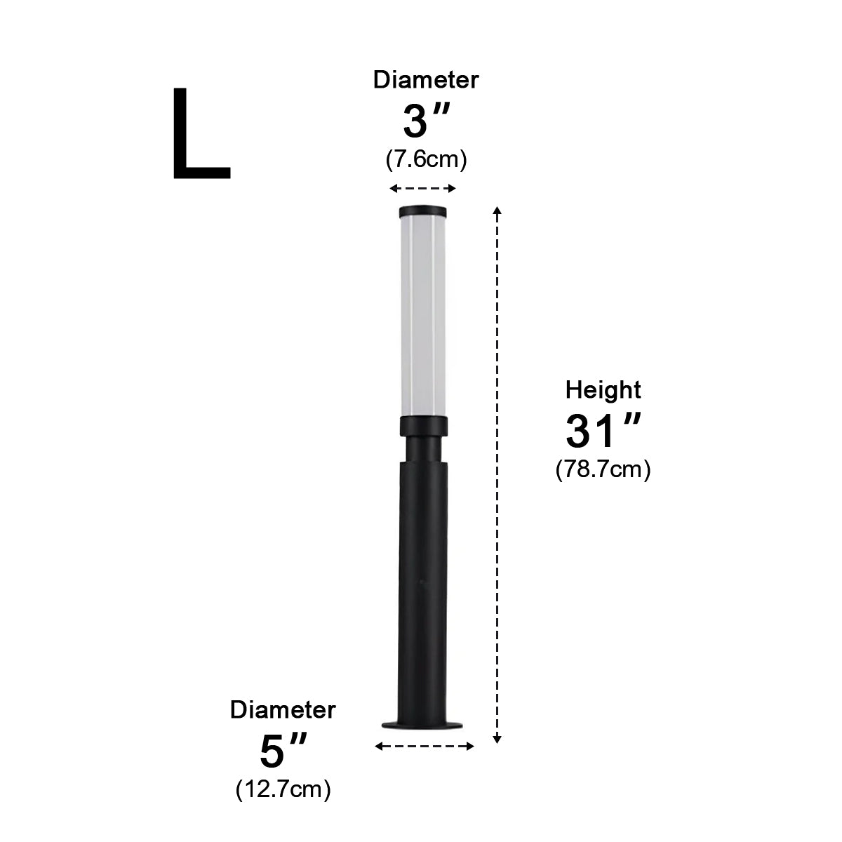 Waterproof Modern Cylinder Long Barrel Column Post Lights Pillar Lights