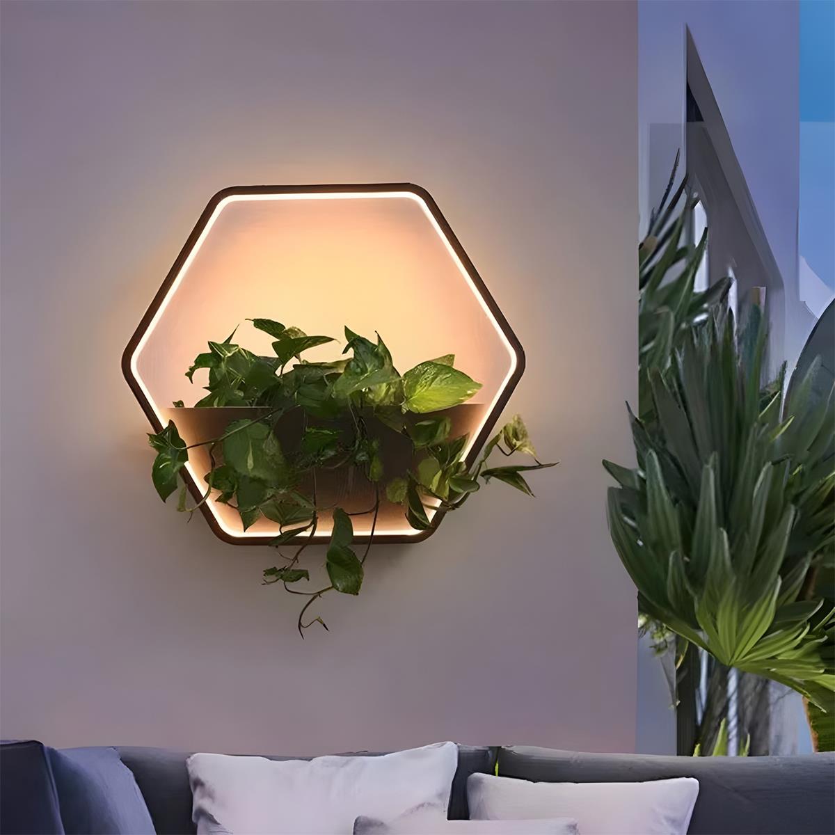 Waterproof LED Outdoor Wall Light Plants Pot