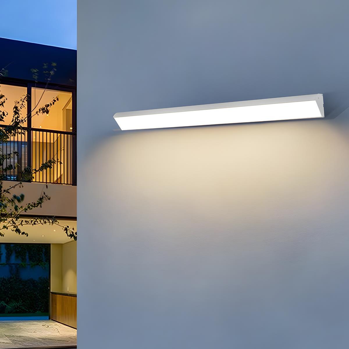 White Waterproof Outdoor LED Strip Lights Porch Light Exterior Wall Lights