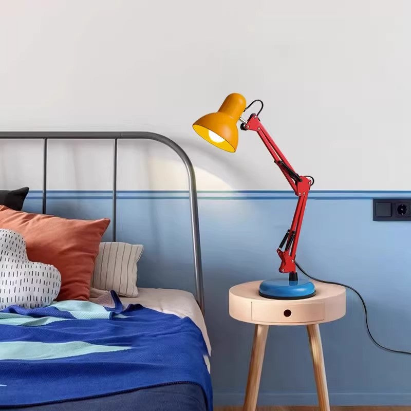 Modern Simplicity Memphis Iron Half Circle 1-Light Table Lamp For Study