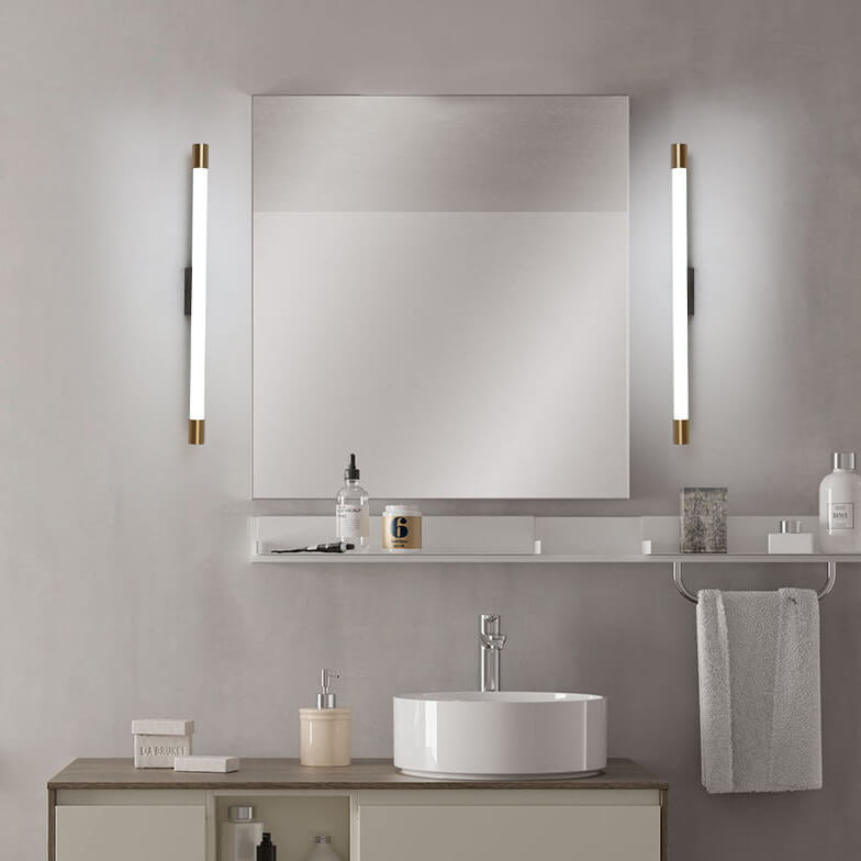 Modern Minimalist Vanity Thin Tube Aluminum PC LED  Wall Sconce Lamp for Living Room