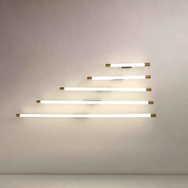 Modern Minimalist Vanity Thin Tube Aluminum PC LED  Wall Sconce Lamp for Living Room