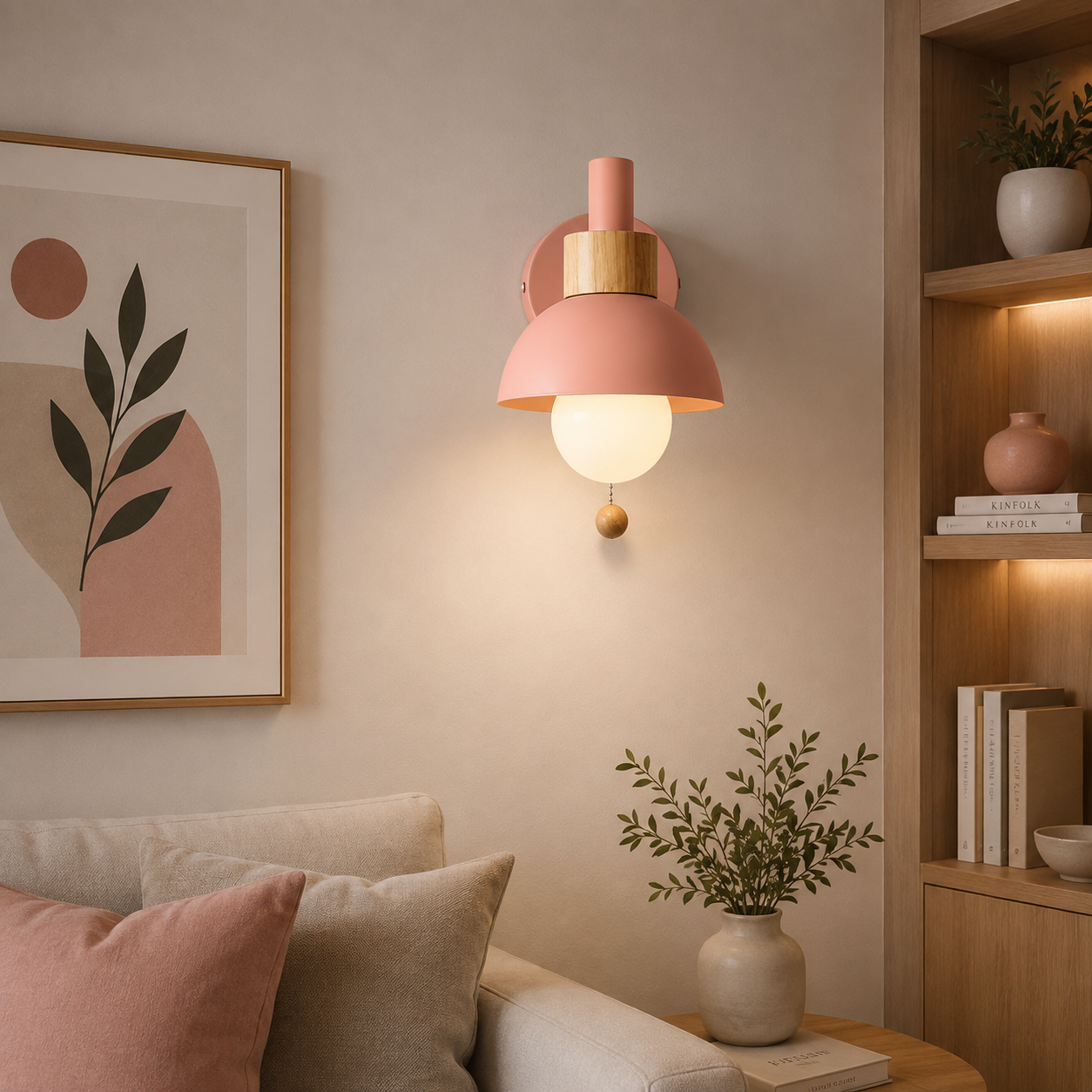 Nordic Macaron Globe 1-Light Wall Sconce Lamp