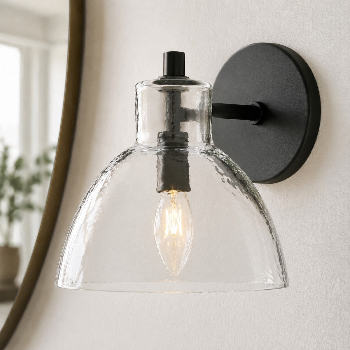 Recycled Glass Wall Sconce - Modern Bathroom Vanity Light