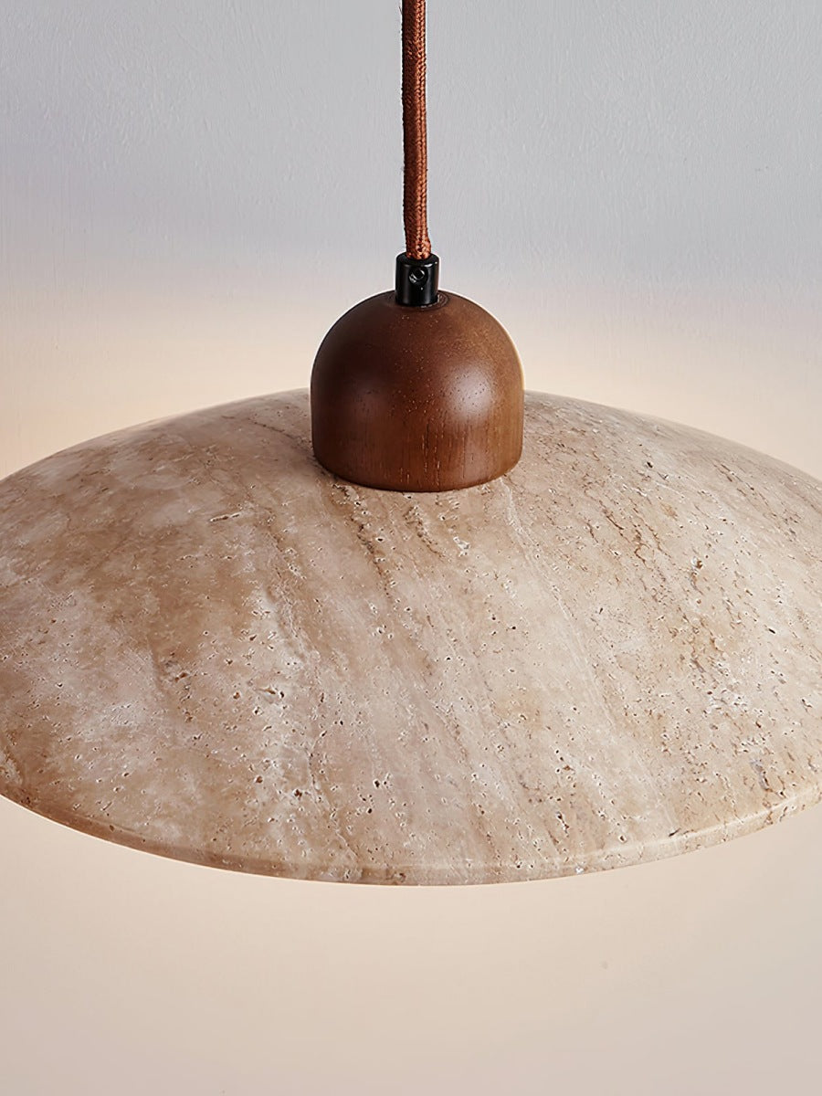 Travertine Floating Plate Pendant Light - Nordic Contemporary Pendant Light for Living Room