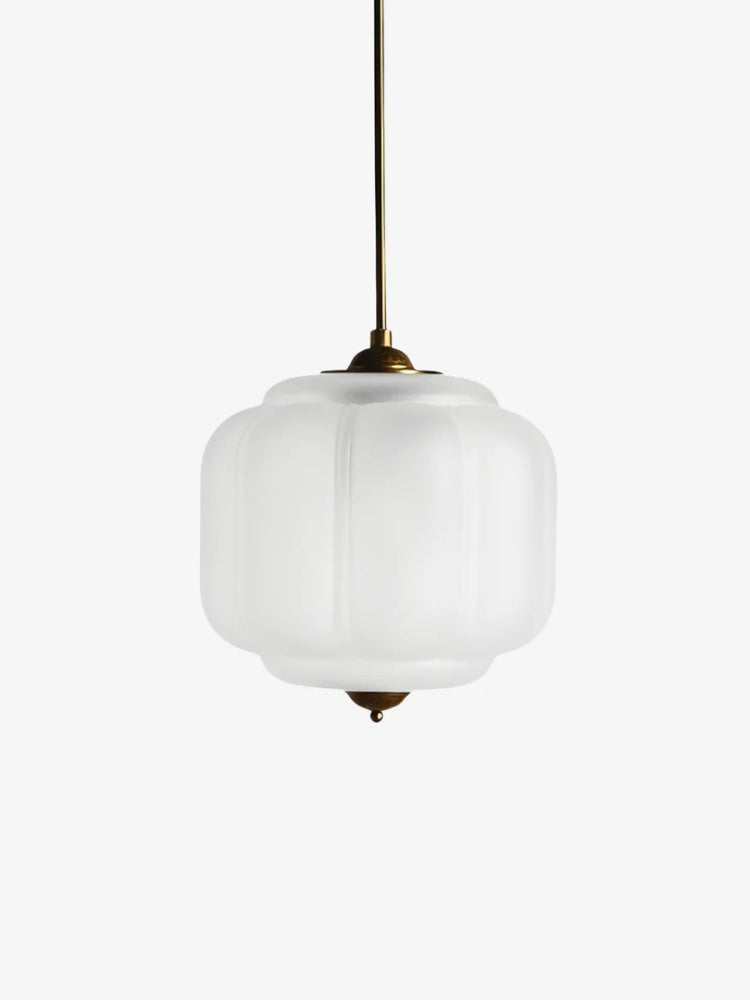 American Vintage Cream Glass Shade Shaped Chandelier