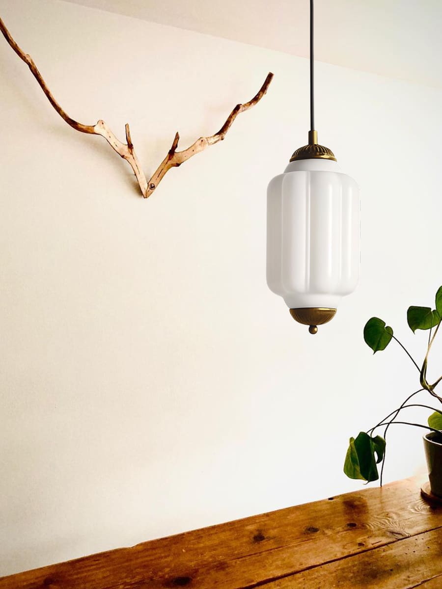 Vintage Glass Pendant Lamp