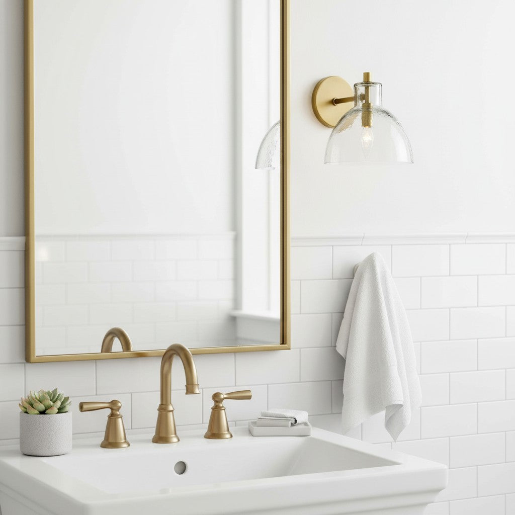 Recycled Glass Wall Sconce - Modern Bathroom Vanity Light