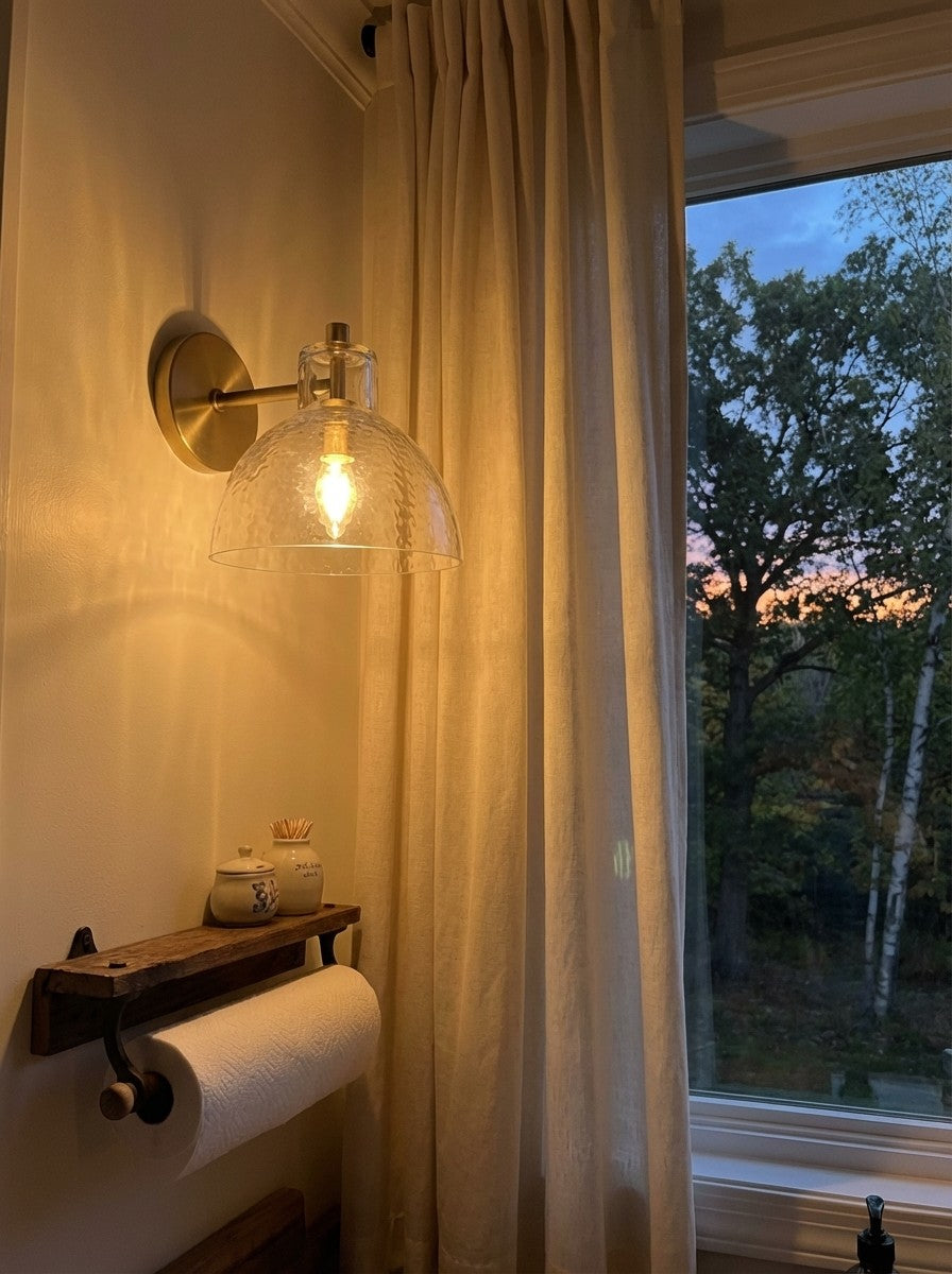 Recycled Glass Wall Sconce - Modern Bathroom Vanity Light