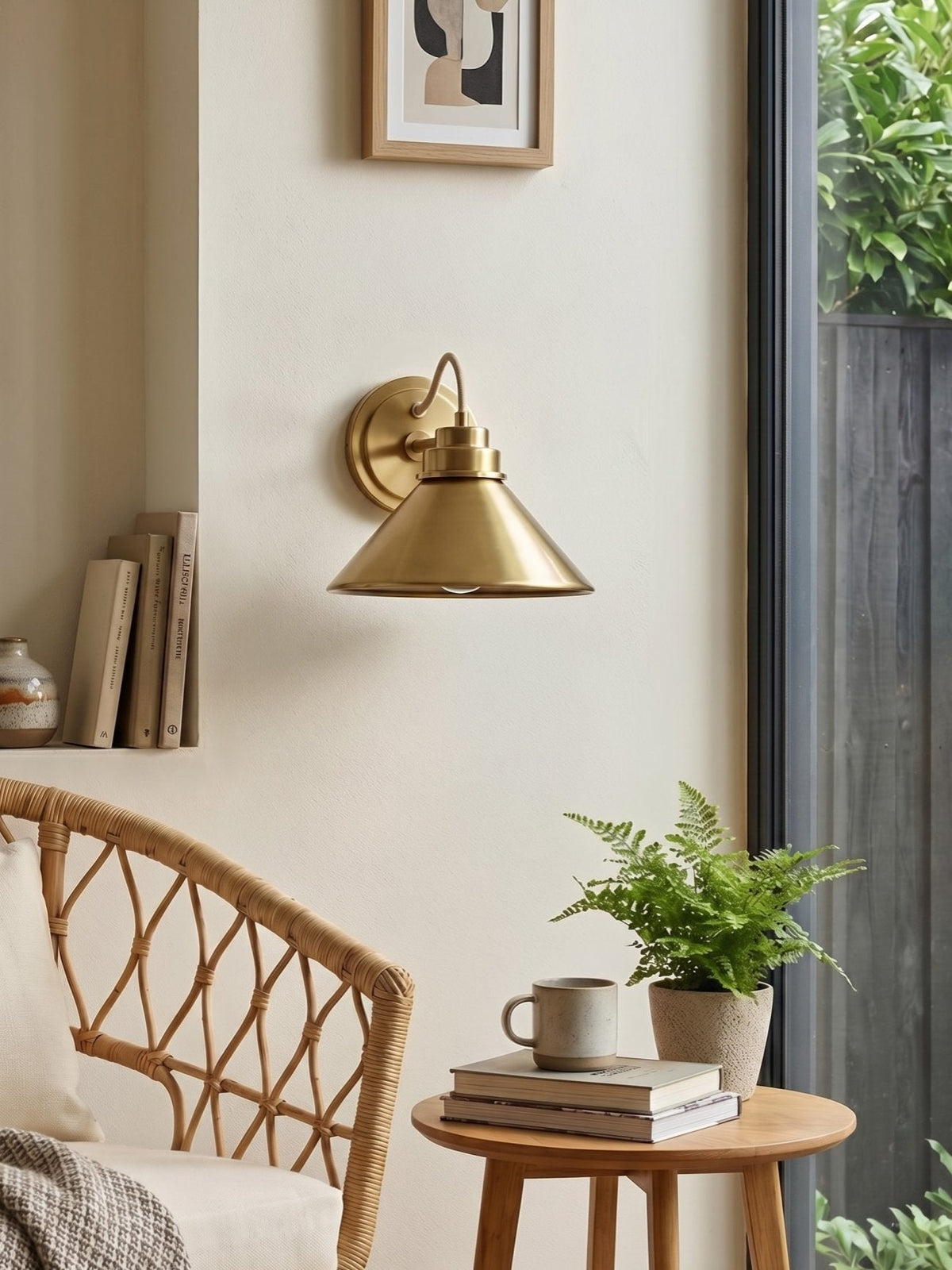 Curved Arm Globe Wall Sconce – Modern Industrial Wall Lamp for Bathroom, Bedroom, and Hallway