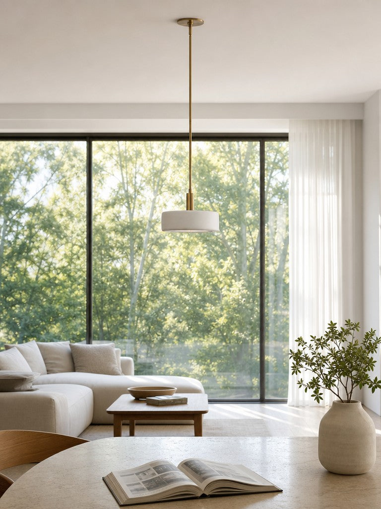 Modern Style Minimalist Porcelain Pendant Light