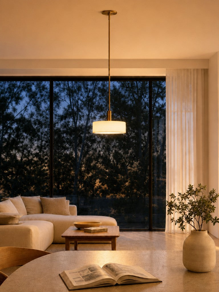 Modern Style Minimalist Porcelain Pendant Light