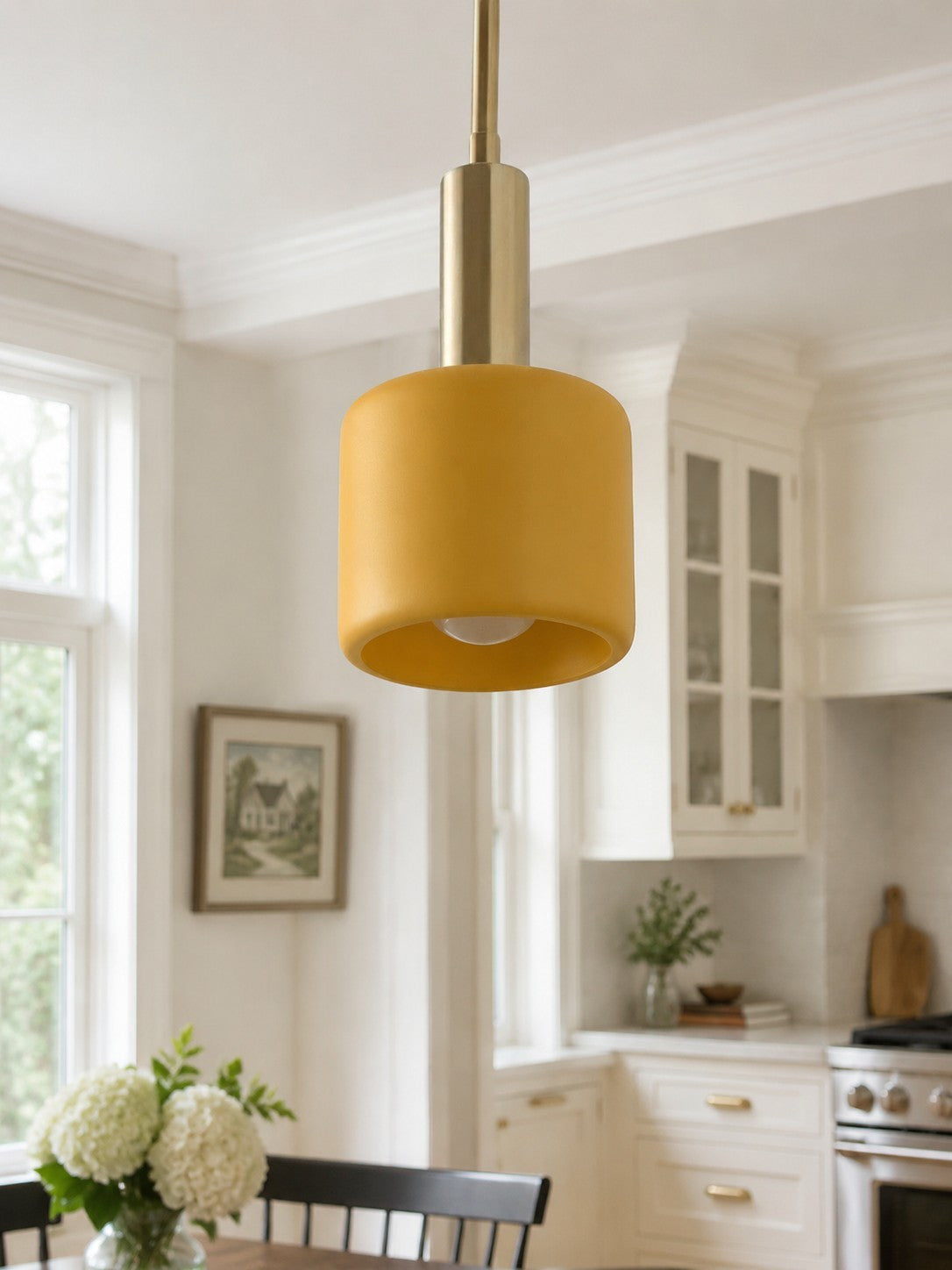 Modern Style Minimalist Porcelain Pendant Light