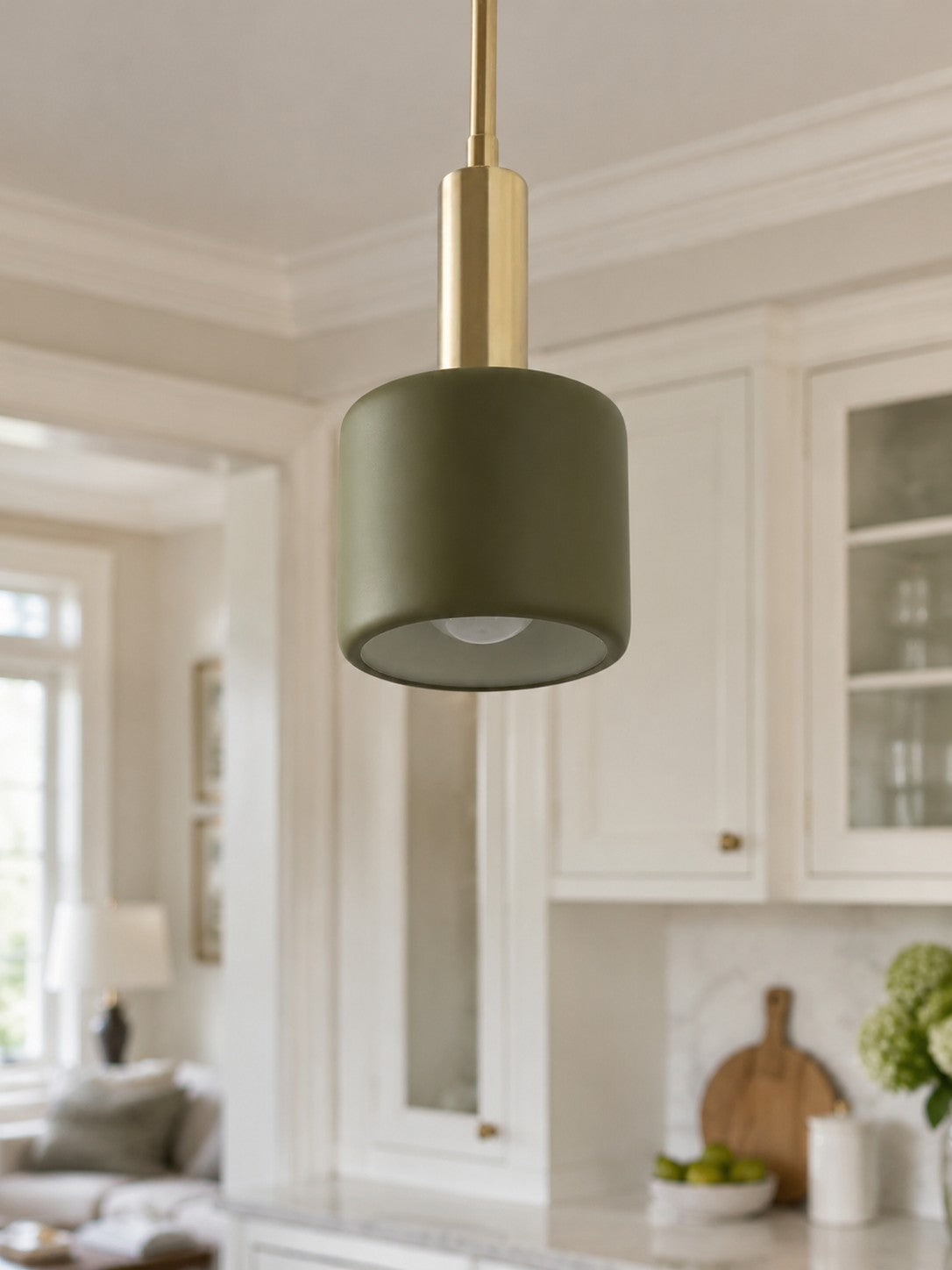 Modern Style Minimalist Porcelain Pendant Light