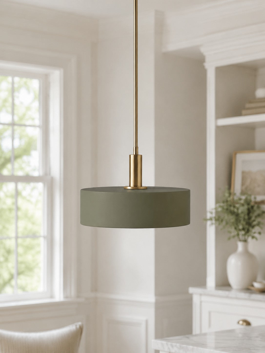 Modern Style Minimalist Porcelain Pendant Light