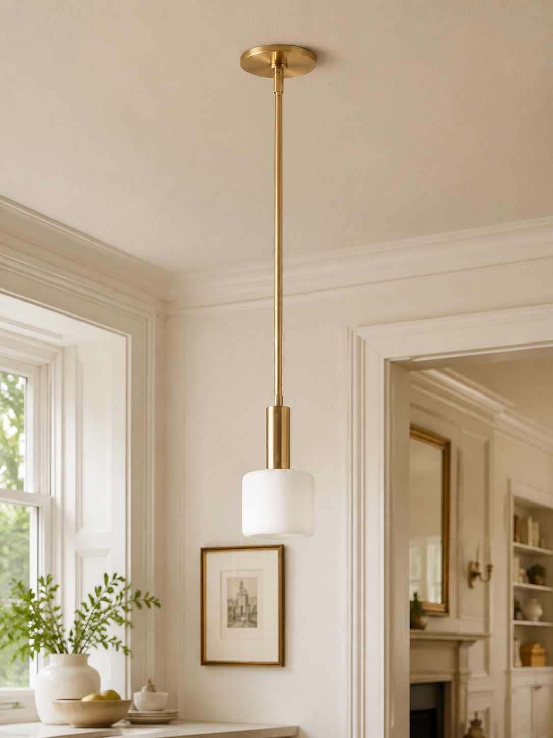 Modern Style Minimalist Porcelain Pendant Light