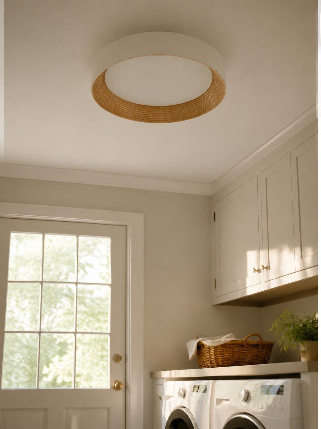 Minimalist Round Round Flush Mount Ceiling Light for Bedrooms or Living Room