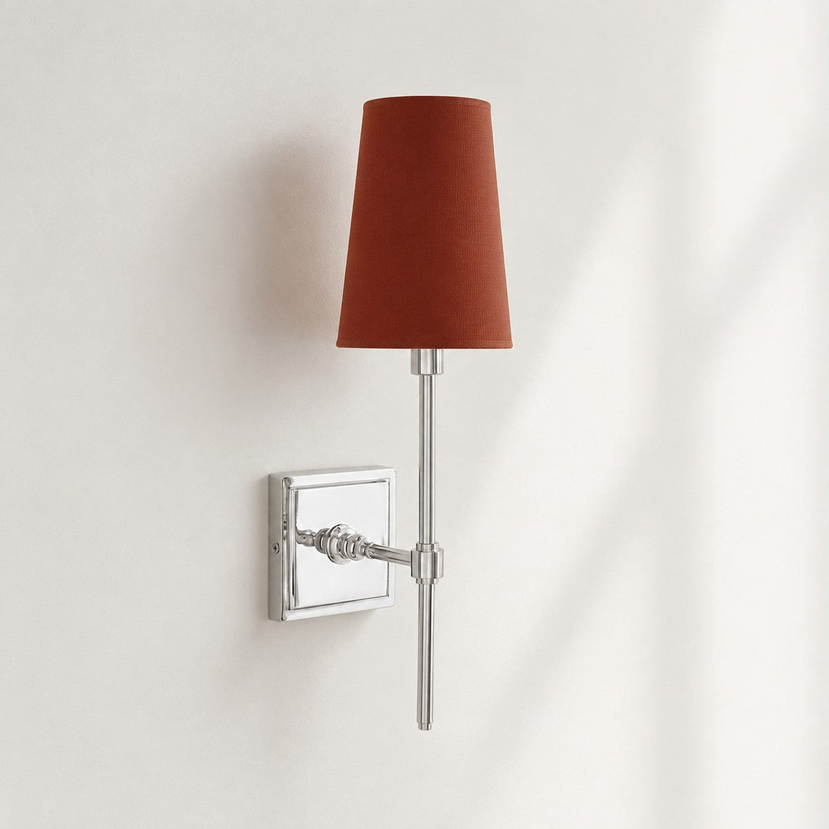 Linen Shade Wall Lamp – Retro Brass Wall Light for Bedroom & Hallway