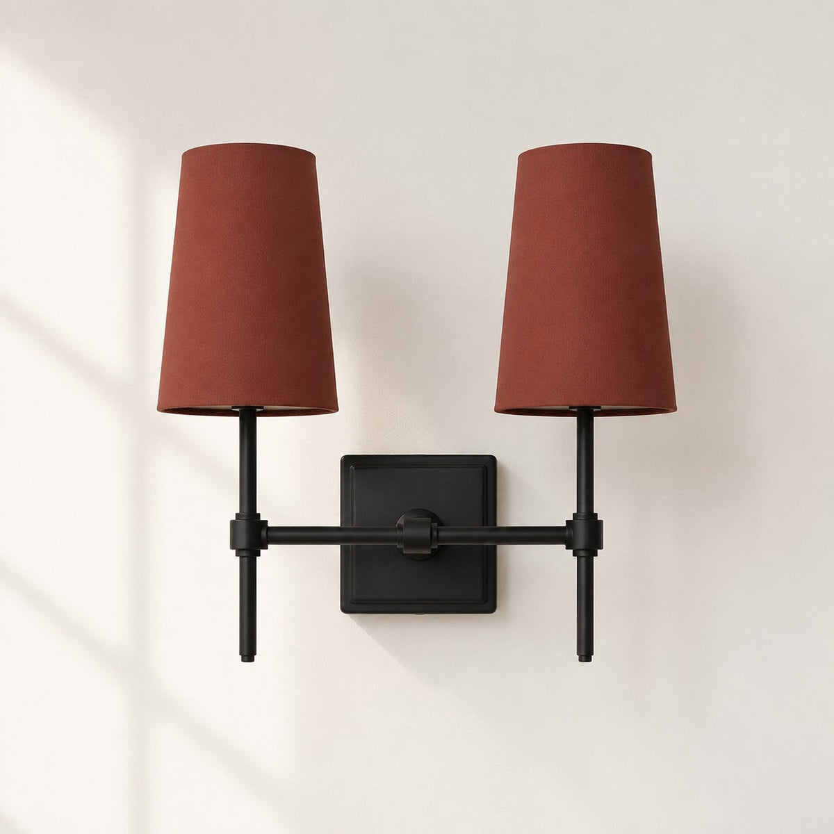 Linen Shade Wall Lamp – Retro Brass Wall Light for Bedroom & Hallway