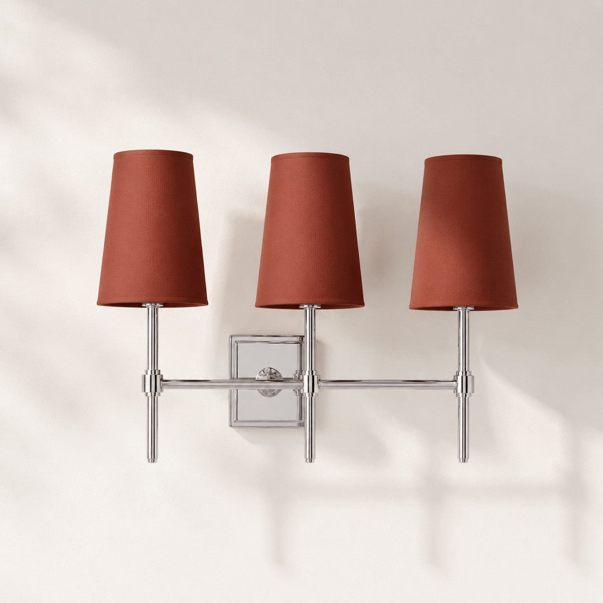 Linen Shade Wall Lamp – Retro Brass Wall Light for Bedroom & Hallway