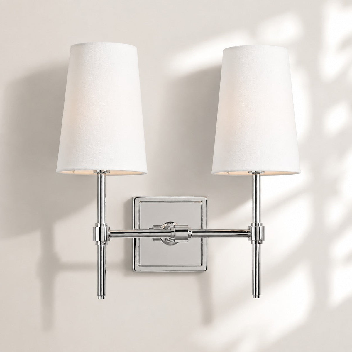 Linen Shade Wall Lamp – Retro Brass Wall Light for Bedroom & Hallway