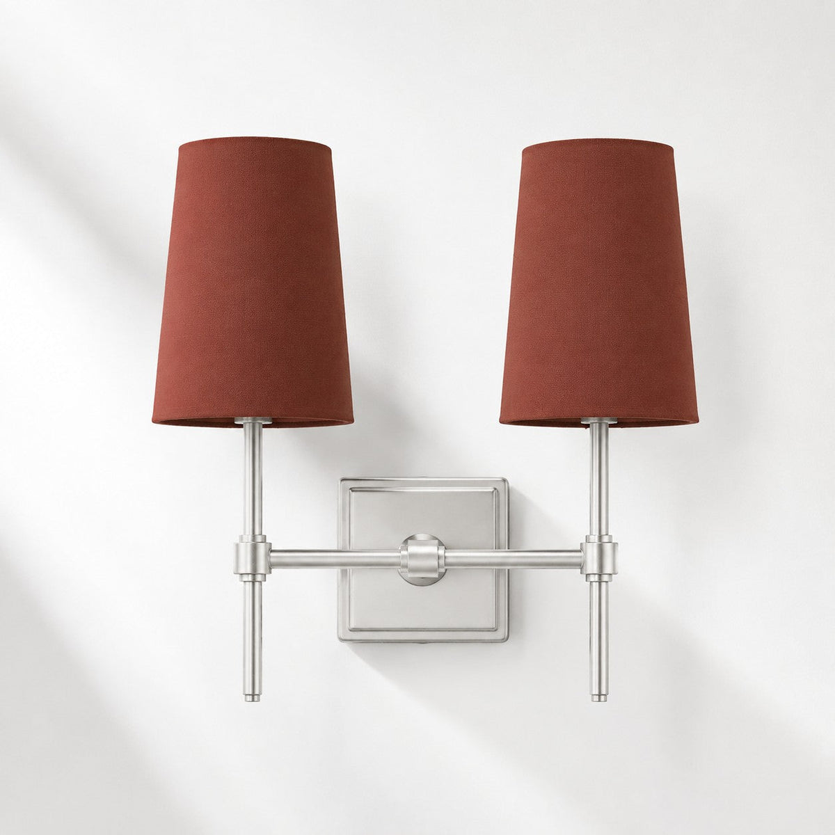 Linen Shade Wall Lamp – Retro Brass Wall Light for Bedroom & Hallway
