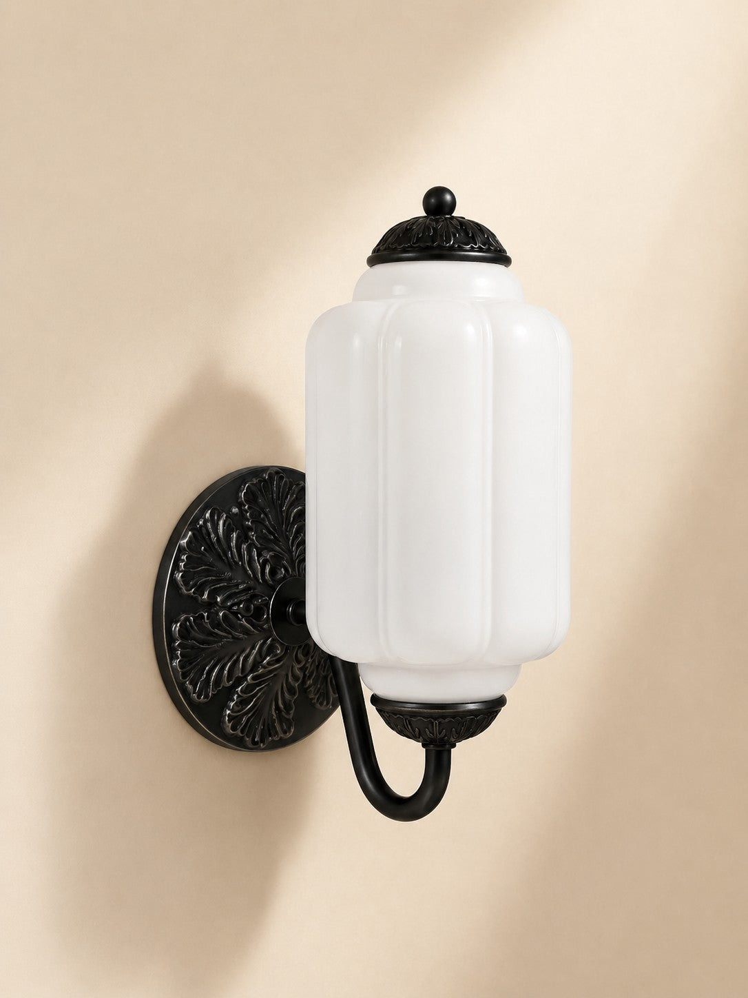 Vintage Milk Glass Sconce Bedside Hallway Eloise Wall Sconce