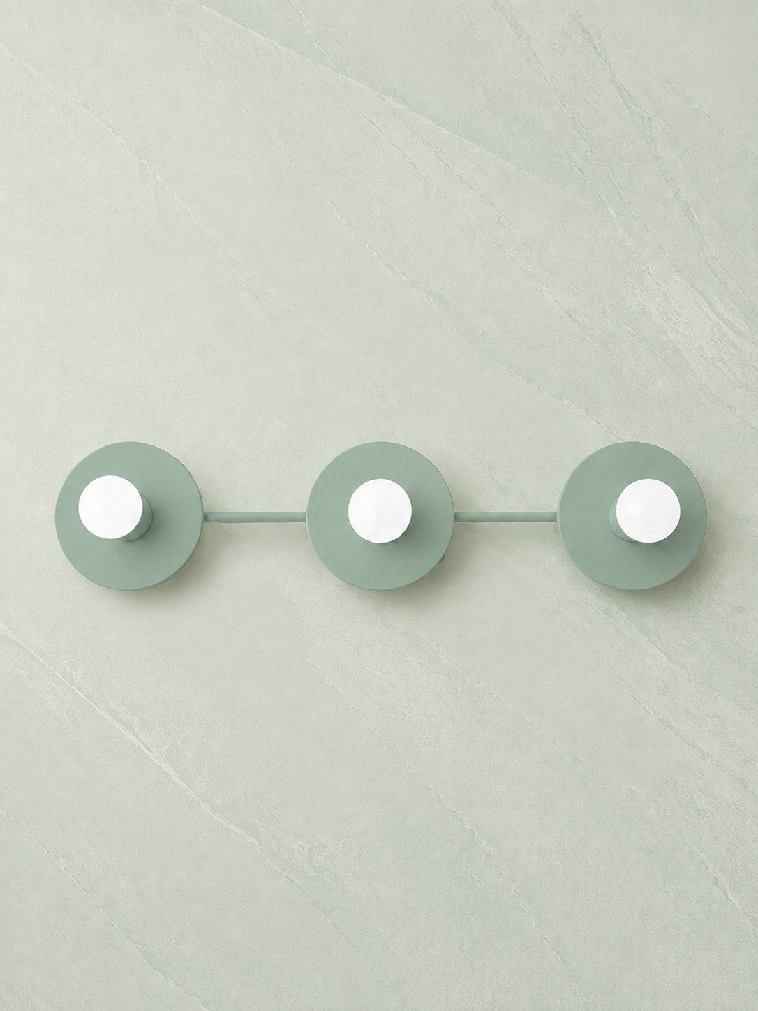 Minimal 3 Light Vanity Wall Sconce – Metal Round Disc Bathroom Mirror Light