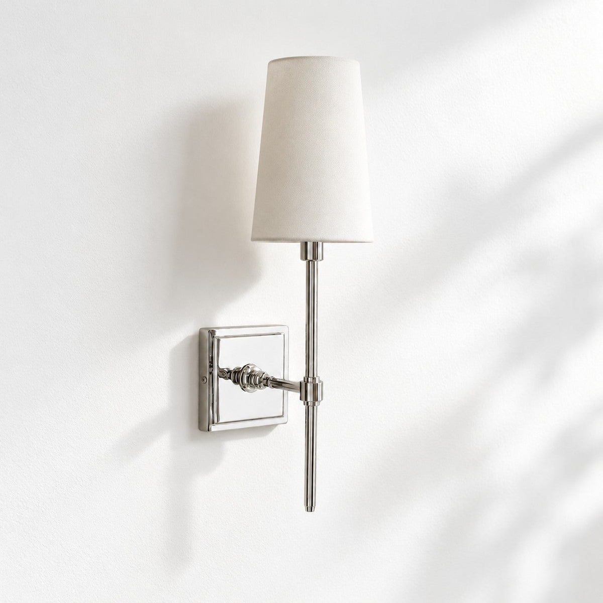 Linen Shade Wall Lamp – Retro Brass Wall Light for Bedroom & Hallway