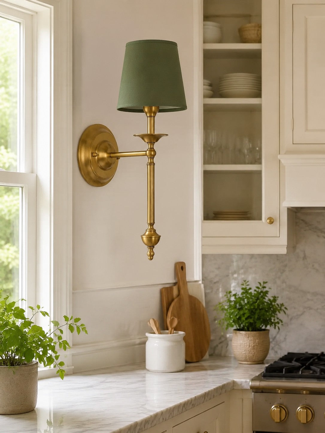 Fabric Shade Wall Sconce in Antique Copper - Vintage Luxury Light for Interiors