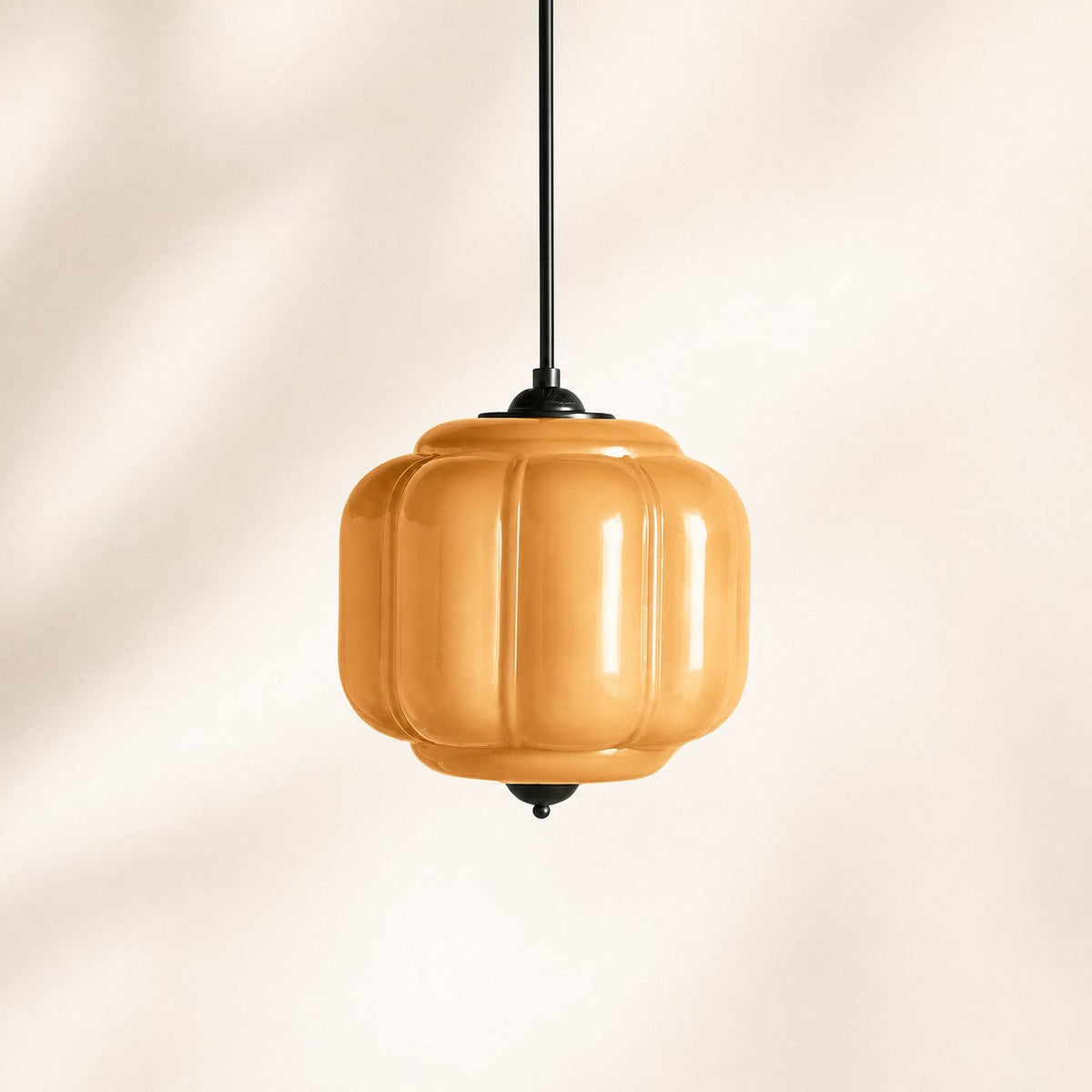 Vintage Scalloped Milk Glass Pendant - Modern Accent Light for Kitchen and Bedroom