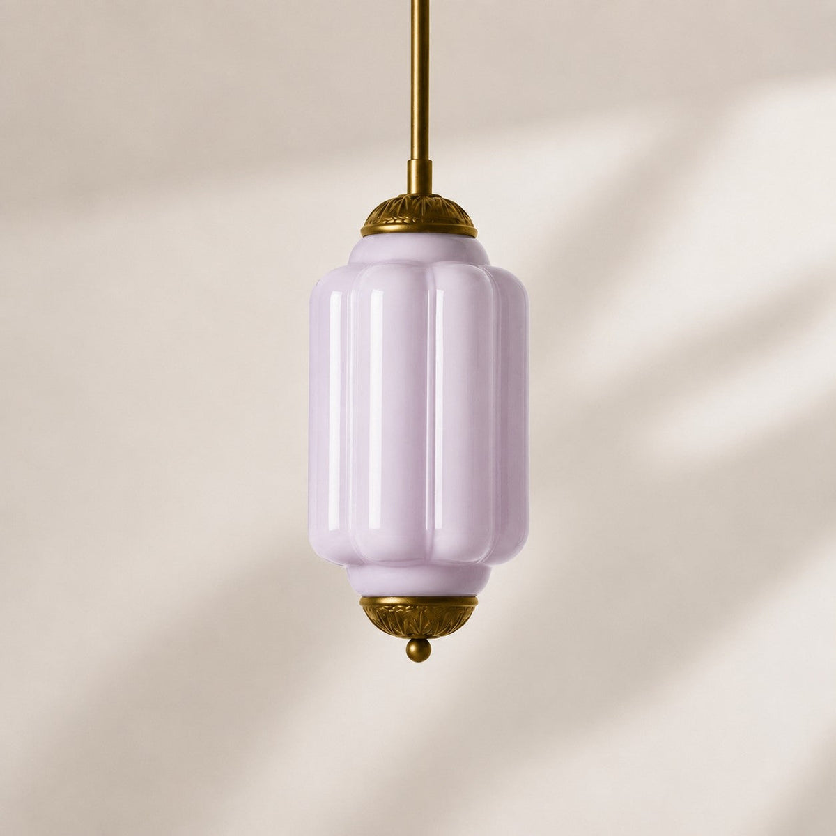 Vintage Scalloped Milk Glass Pendant - Modern Accent Light for Kitchen and Bedroom
