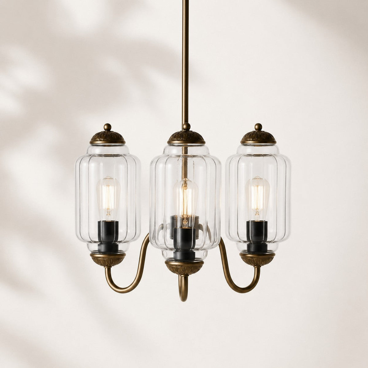 Vintage Scalloped Milk Glass Pendant - Modern Accent Light for Kitchen and Bedroom