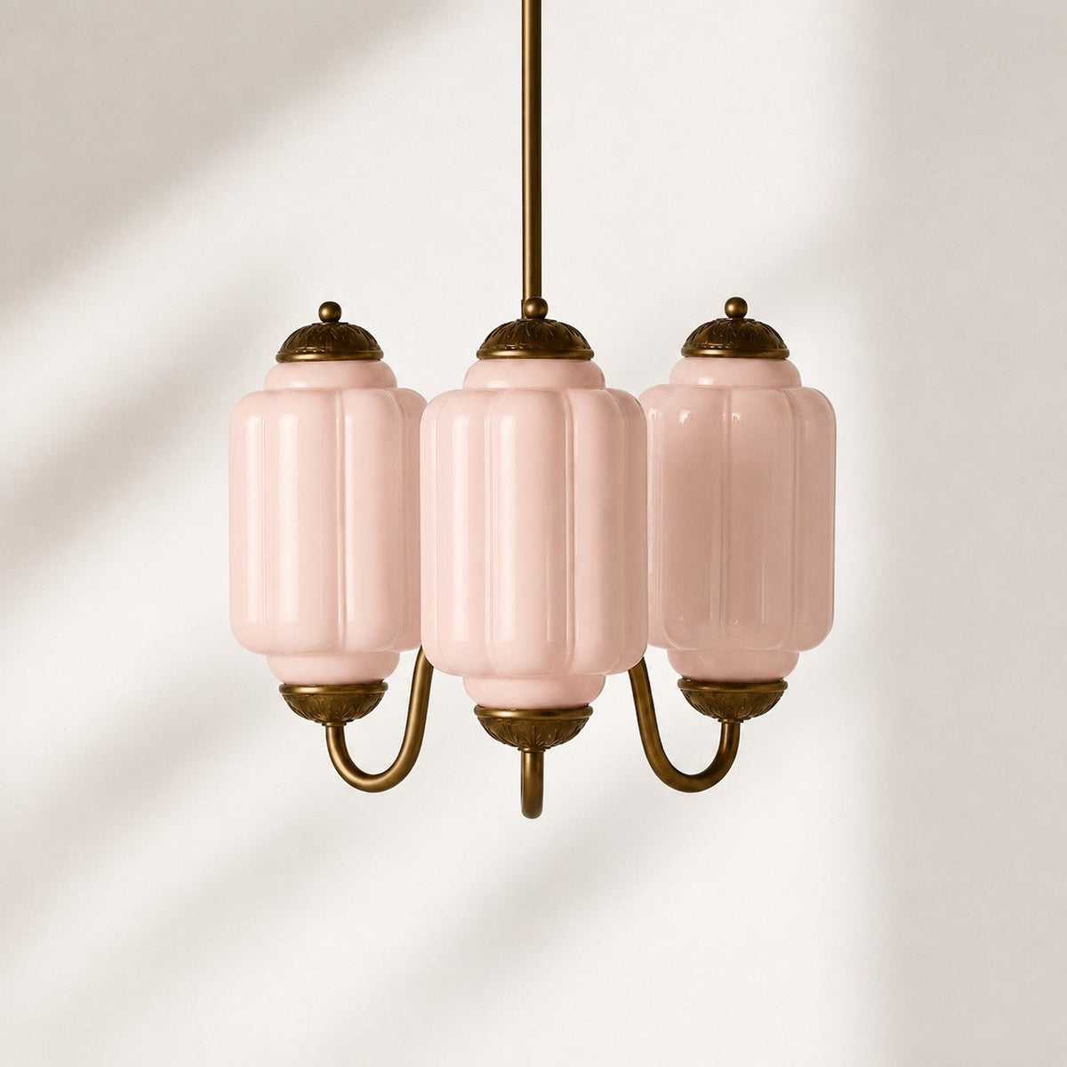 Vintage Scalloped Milk Glass Pendant - Modern Accent Light for Kitchen and Bedroom
