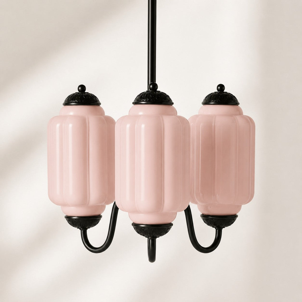Vintage Scalloped Milk Glass Pendant - Modern Accent Light for Kitchen and Bedroom