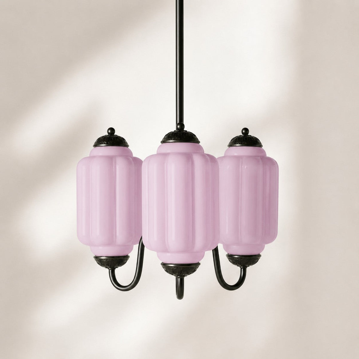 Vintage Scalloped Milk Glass Pendant - Modern Accent Light for Kitchen and Bedroom