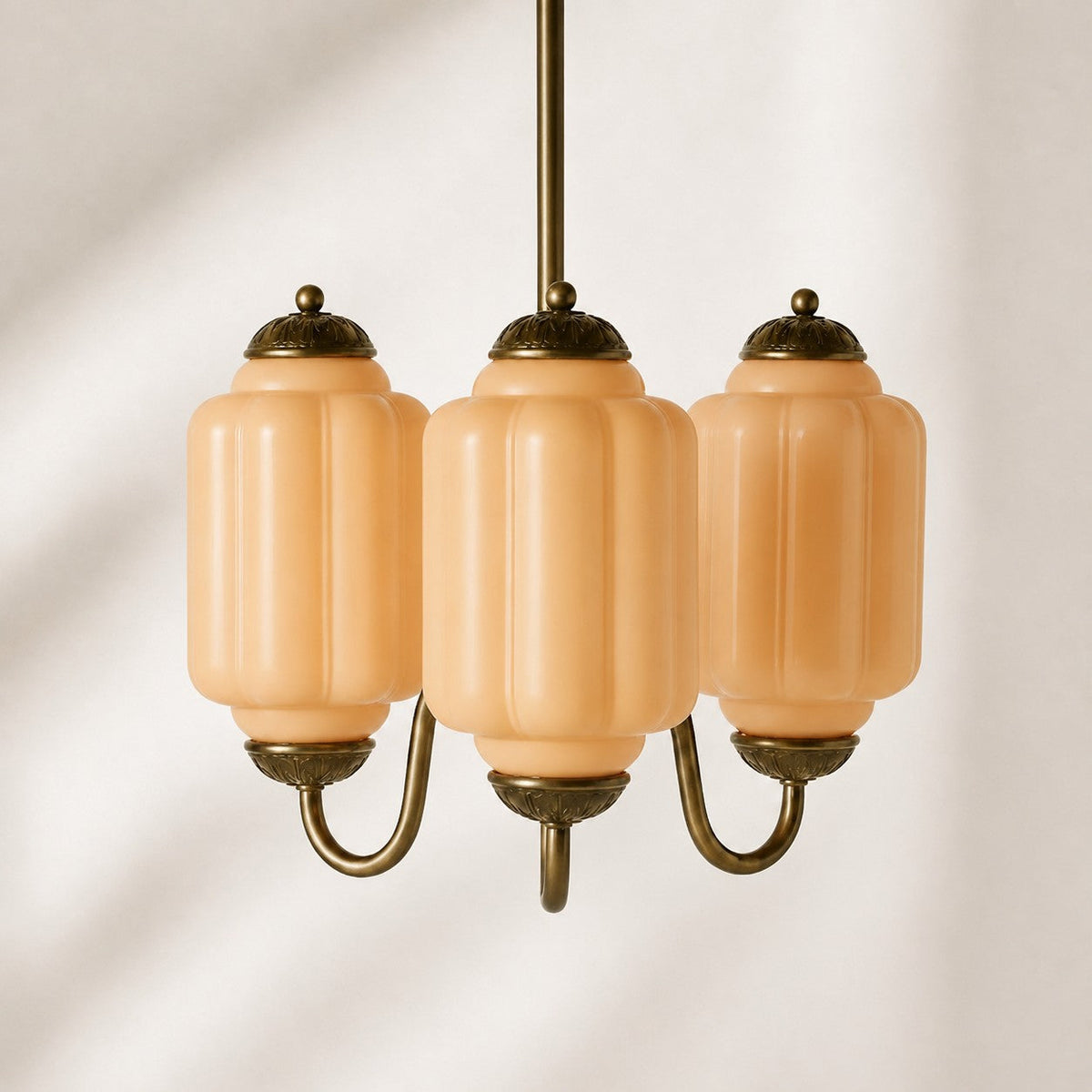 Vintage Scalloped Milk Glass Pendant - Modern Accent Light for Kitchen and Bedroom