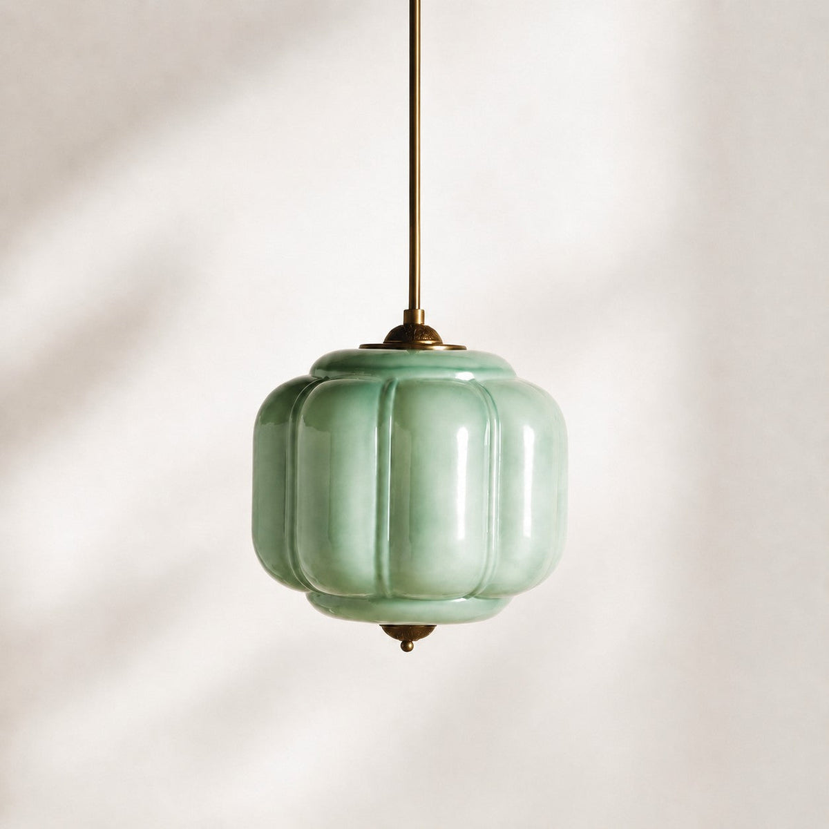 Vintage Scalloped Milk Glass Pendant - Modern Accent Light for Kitchen and Bedroom