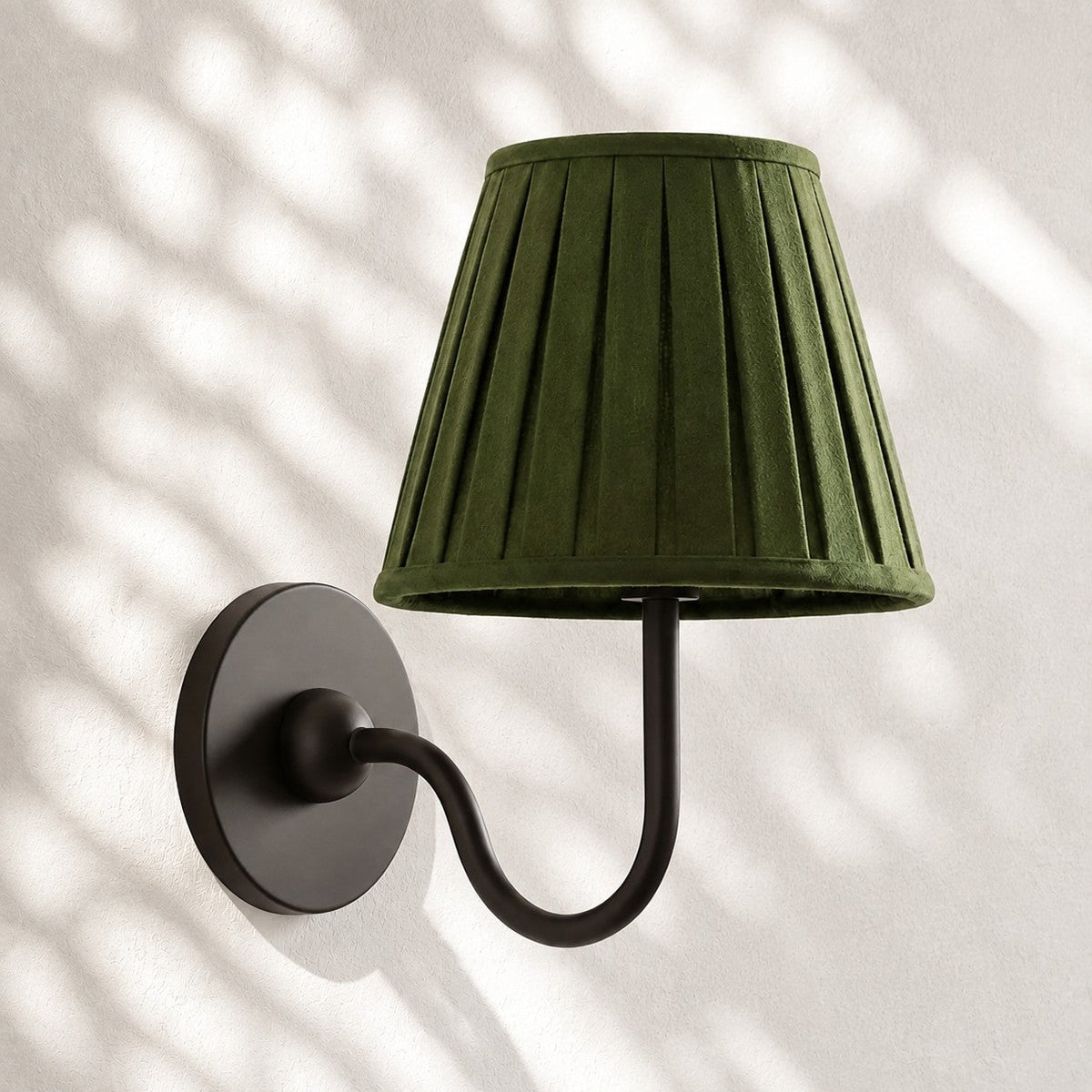 Fabric Shade Wall Sconce with Drum Shade - Classic Pleated Sconce Light