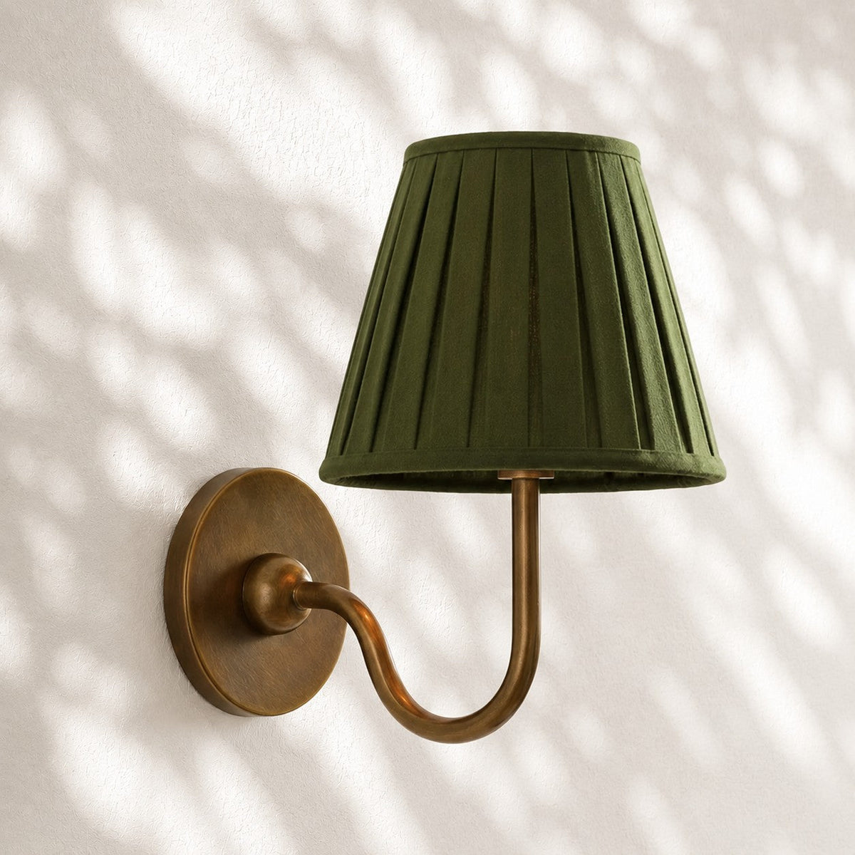 Fabric Shade Wall Sconce with Drum Shade - Classic Pleated Sconce Light