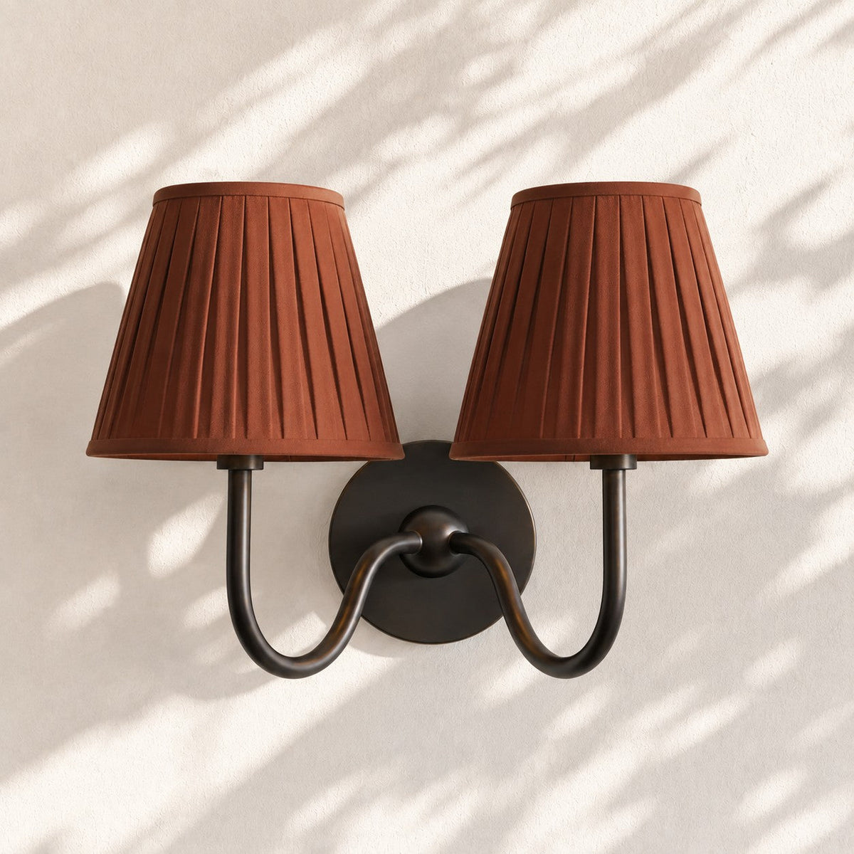 Fabric Shade Wall Sconce with Drum Shade - Classic Pleated Sconce Light
