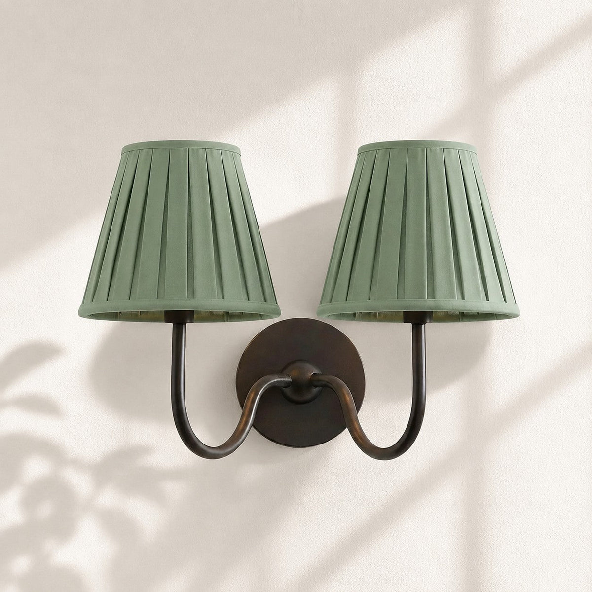 Fabric Shade Wall Sconce with Drum Shade - Classic Pleated Sconce Light