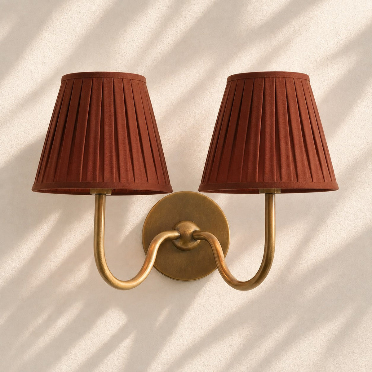 Fabric Shade Wall Sconce with Drum Shade - Classic Pleated Sconce Light