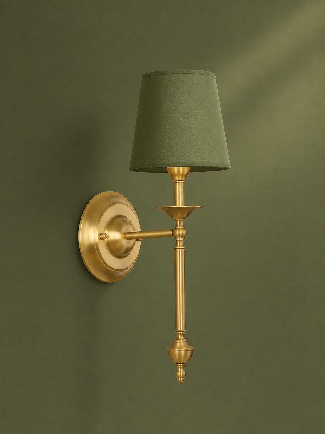 Fabric Shade Wall Sconce in Antique Copper - Vintage Luxury Light for Interiors